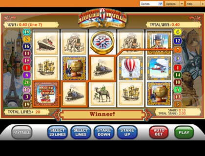 casino screen of symbols