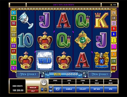 casino screen of symbols