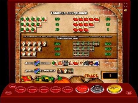 casino screen of symbols