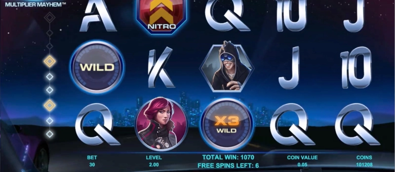 casino screen of symbols