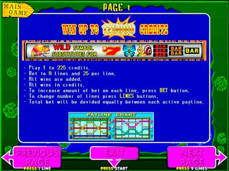 casino screen of symbols