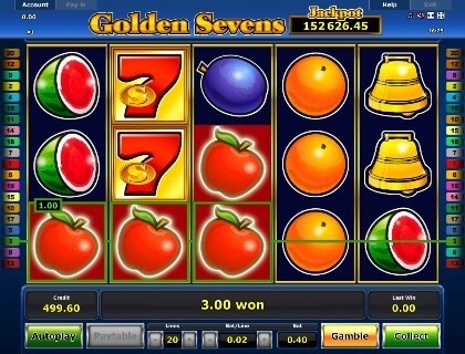 casino screen of symbols