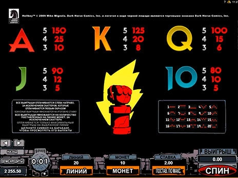 casino screen of symbols