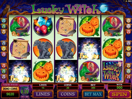 casino screen of symbols