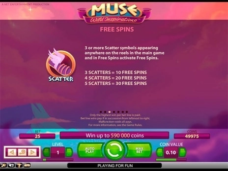 casino screen of symbols