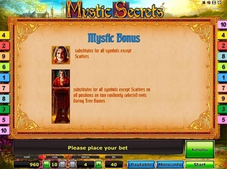 casino screen of symbols