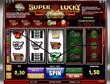 casino screen of symbols