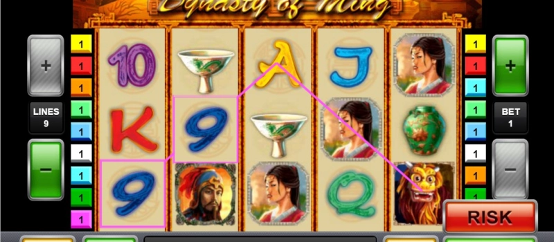 casino screen of symbols