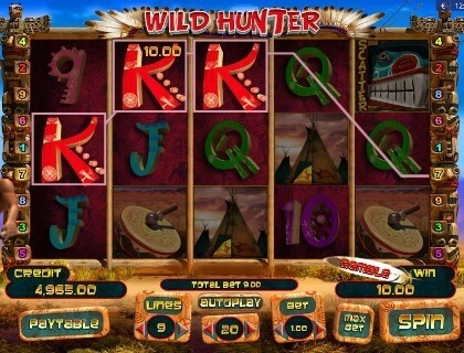 casino screen of symbols